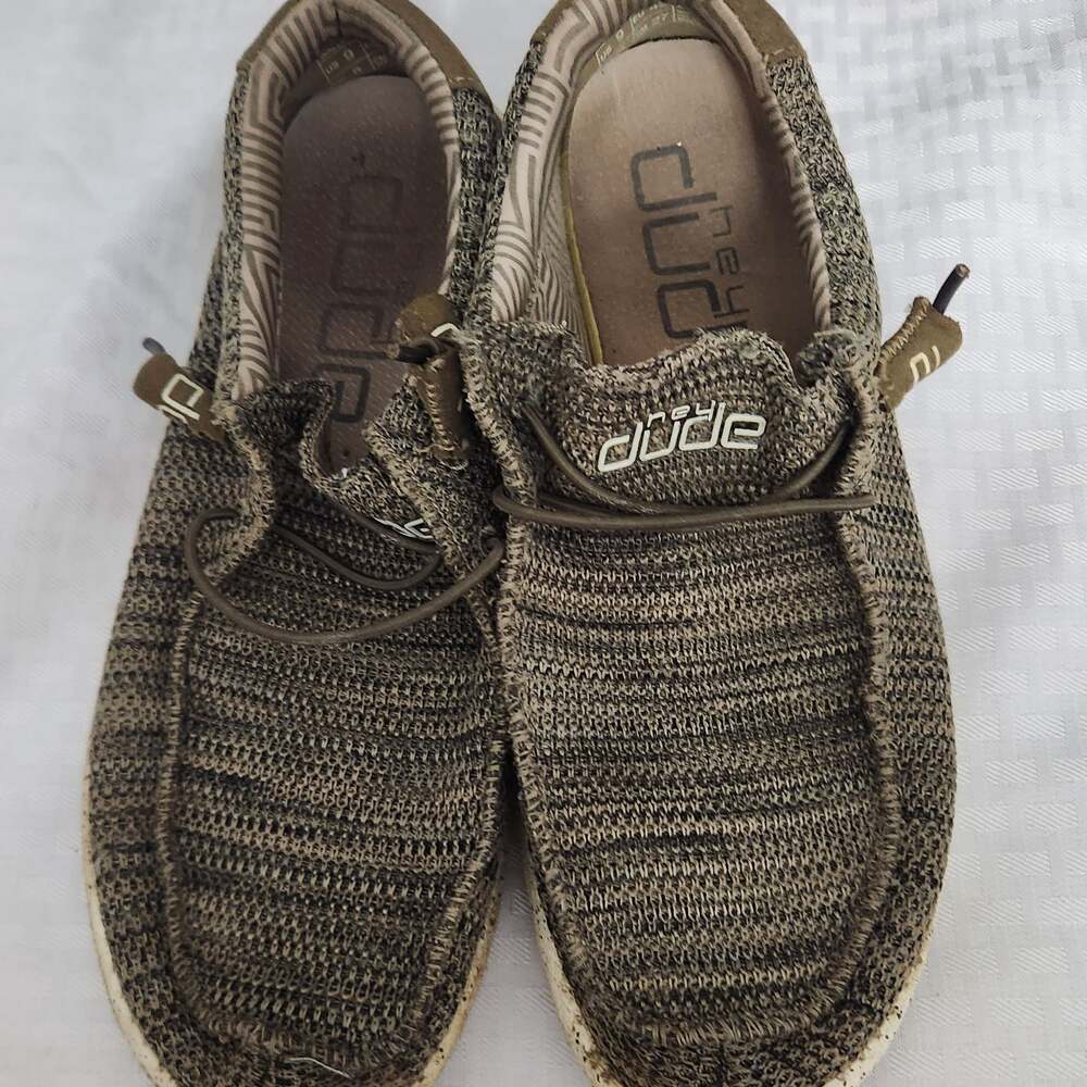 Hey Dude Wally Sox Knit Slip-On Loafer Shoes in Brown